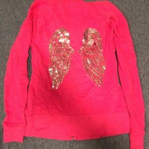 Victoria's Secret Zipup with Sequin Wing Details